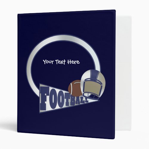 Football customizable 3 ring binder