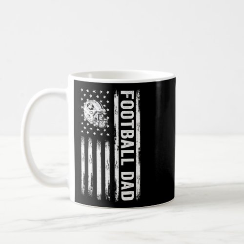Football Dad American Flag Proud Dad Of Ballers Fa Coffee Mug