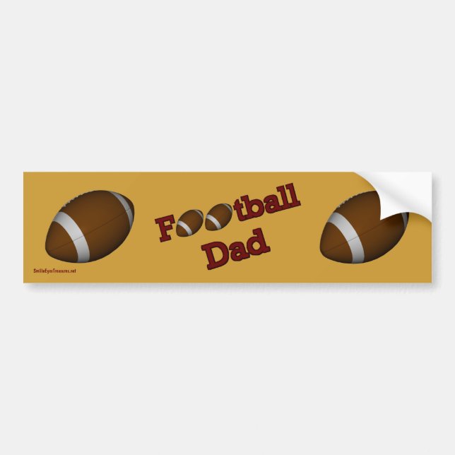 Football Dad Bumper Sticker (Front)