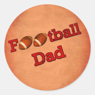 Football Dad Classic Round Sticker