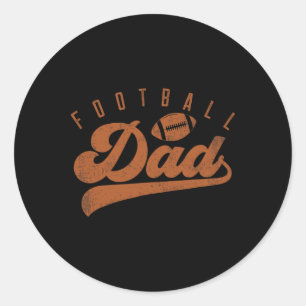 Football Dad Classic Round Sticker