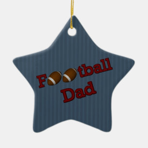 Football Dad Cute Customizable Ornament