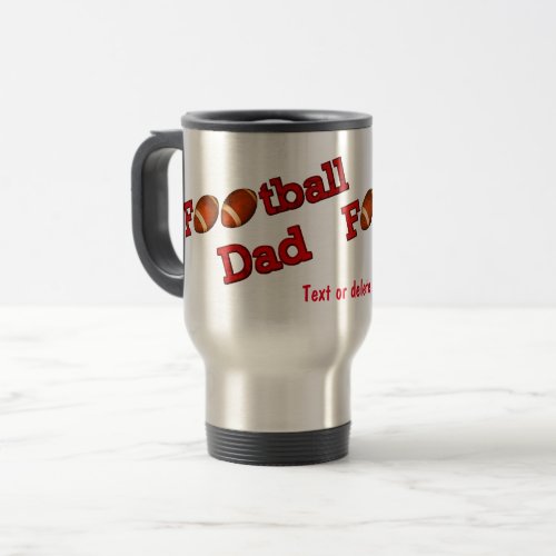 Football Dad Cute Personalized  Travel Mug