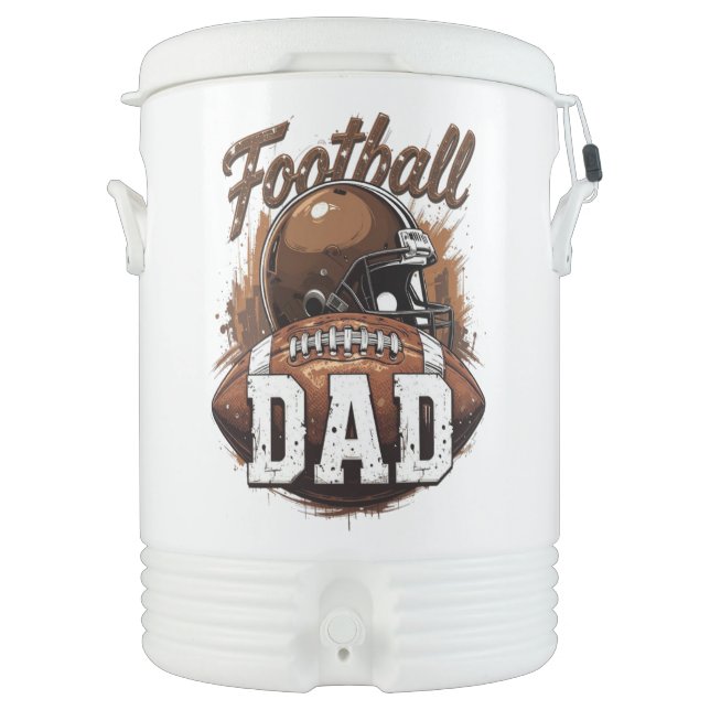 Football Dad Igloo Half Gallon Beverage Cooler (Front)