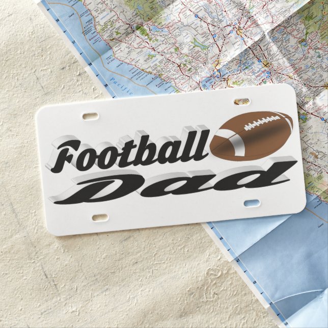 Football Dad License Plate (In Situ)