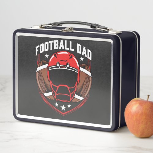 Football Dad Metal Lunch Box