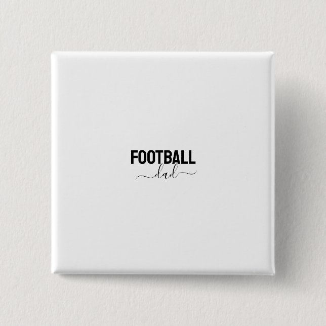 Football dad modern script button (Front)