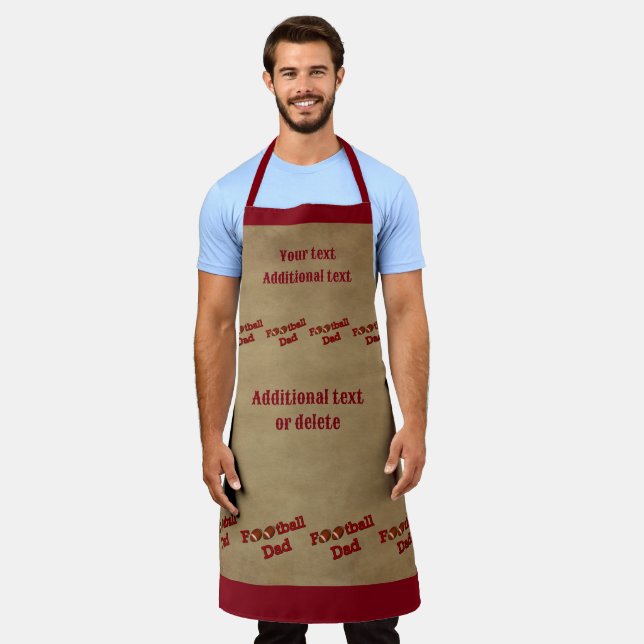 Football Dad Personalized Apron (Worn)