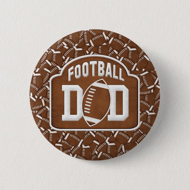 Football Dad Pinback Button (Front)