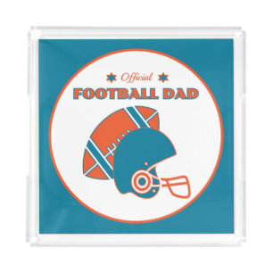 Football Dad Team Spirit Sports Champion Game Day Acrylic Tray