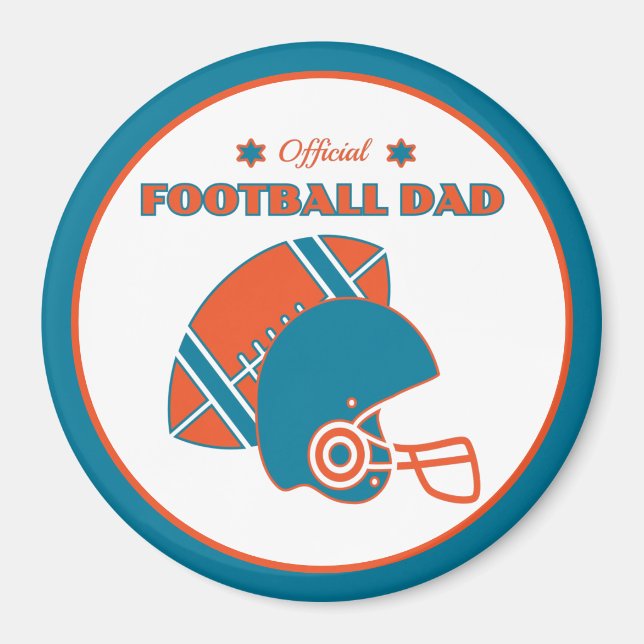 Football Dad Team Spirit Sports Champion Game Day Magnet (Front)
