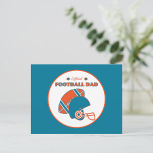 Football Dad Team Spirit Sports Champion Game Day Postcard