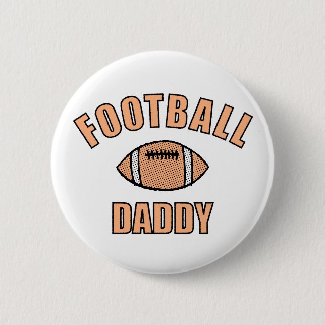 Football Daddy Drawing And Text Button (Front)