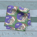 Football Dark Blue Helmet Number+Name Fabric