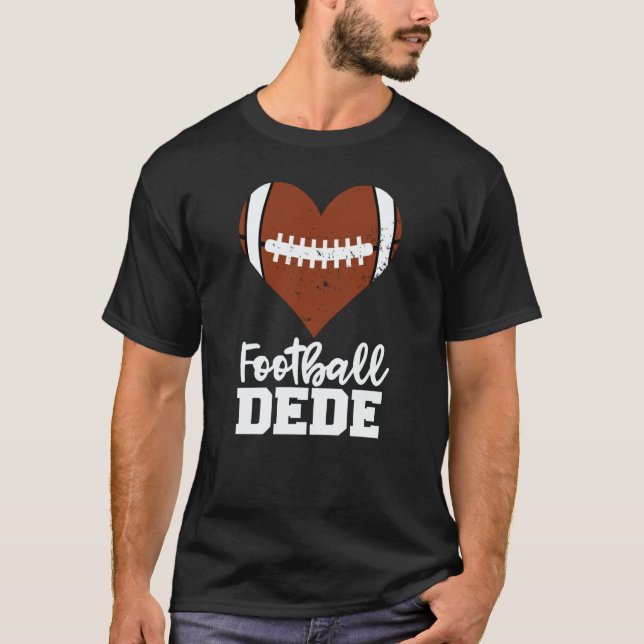 Football Dede Football Heart Grandma Dede T-Shirt (Front)