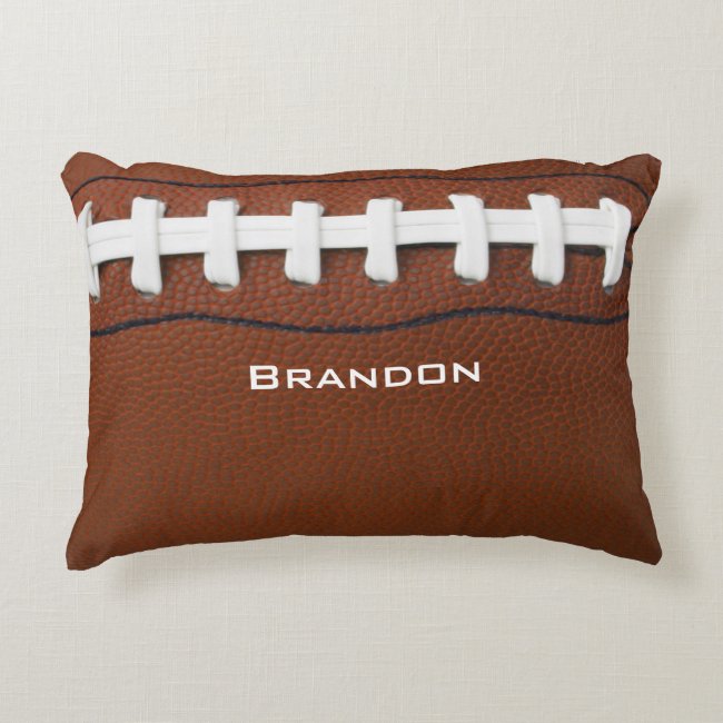 Football Design Accent Pillow