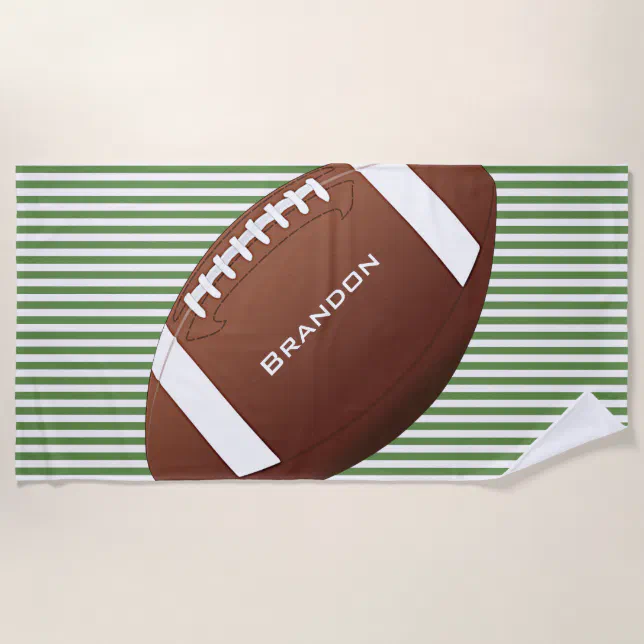 Football Design Beach Towel | Zazzle