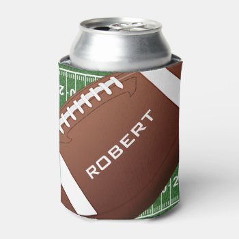 Football Design Can Cooler by SjasisSportsSpace at Zazzle