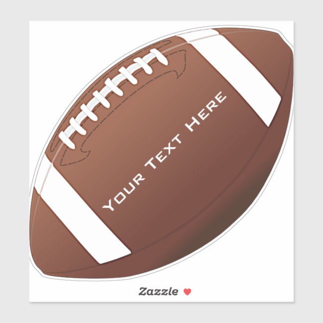 Football Design Contour Sticker