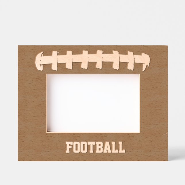 Football Design Etched Picture Frame  (Front)