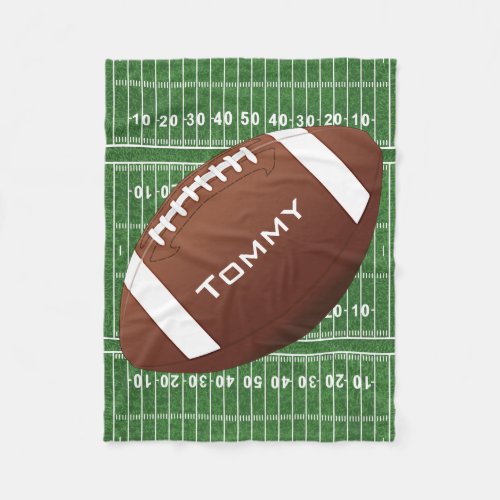 Football Design Fleece Blanket