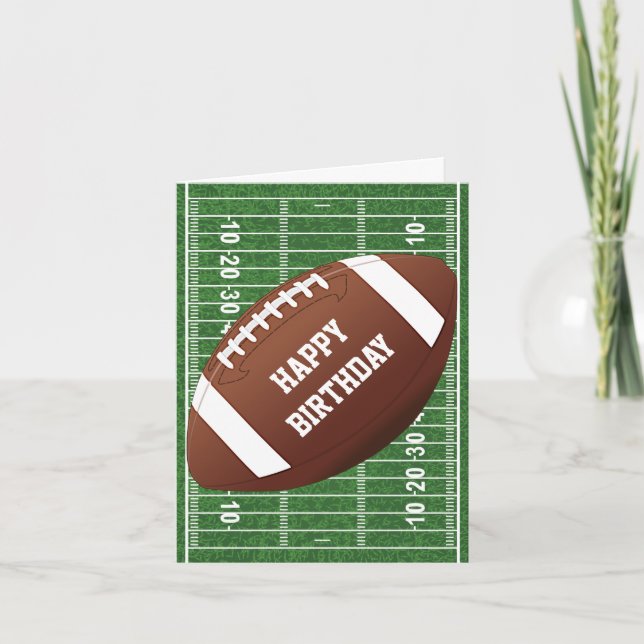 Football Design Greeting Card (Front)