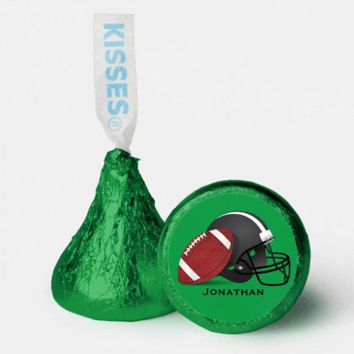 Football Design Hersheys Kisses Candy Favors