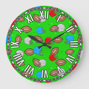 Football Design  Large Clock