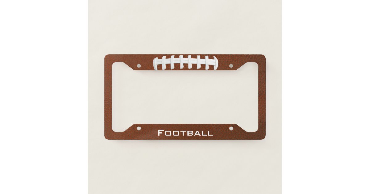 Football Design License Plate Frame | Zazzle