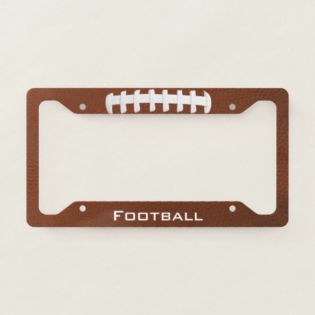 Football Design License Plate Frame