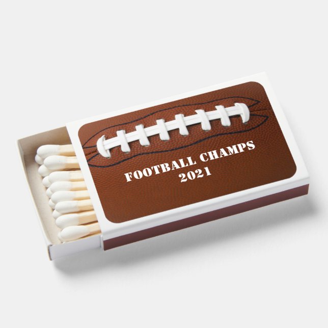 Football Design Matchbox Favor Matchboxes (Front Open)