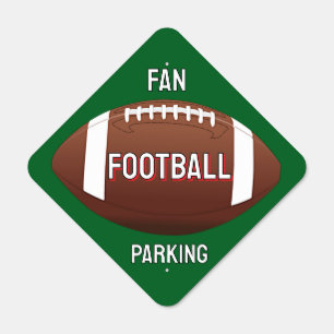 Football Design Metal Parking Sign