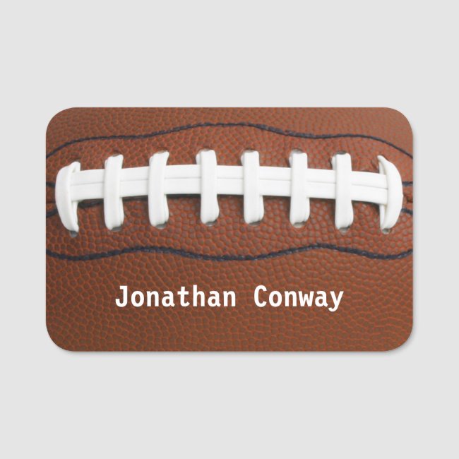 Football Design Name Tag