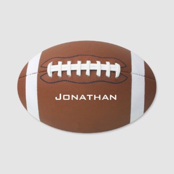 Football Design Name Tag by SjasisSportsSpace at Zazzle