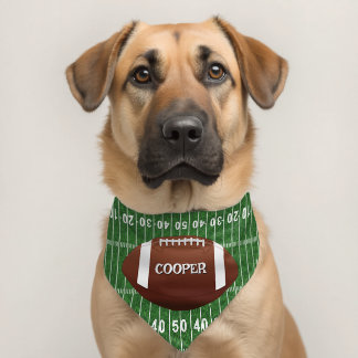 Football Design Pet Bandana Collar