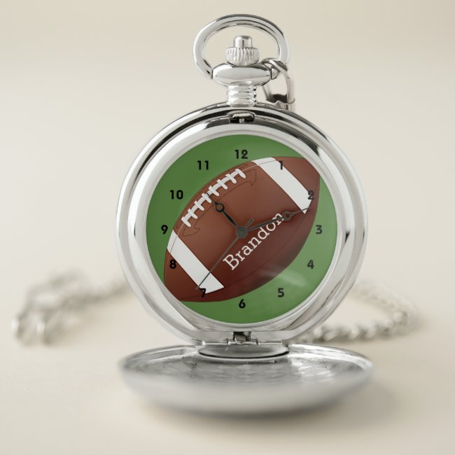 Football Design Pocket Watch