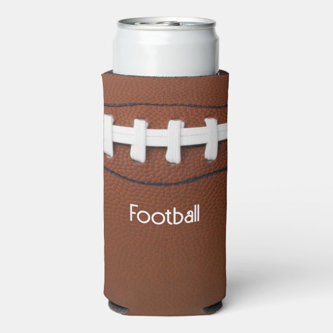 Football Design Seltzer Can Cooler