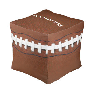 Football Design Square Pouf