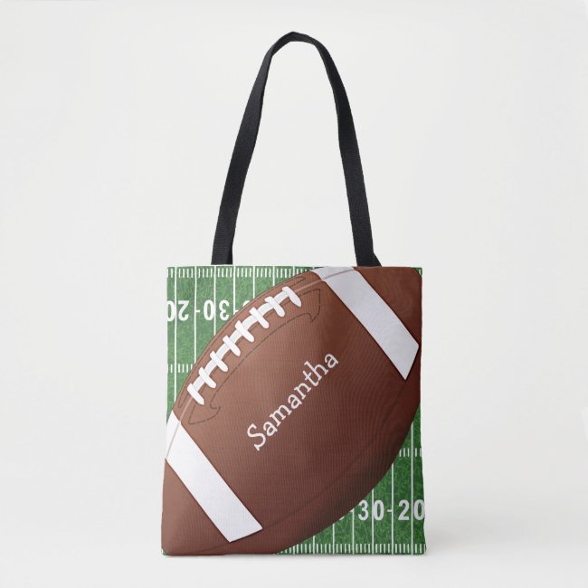 Football Design Tote Bag