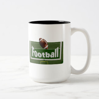 Football Design Two-Tone Coffee Mug