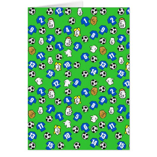 Football Design with Shirts in Blue (Front)