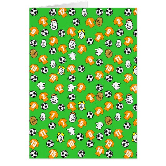 Football Design with Shirts in Orange Gold (Front)