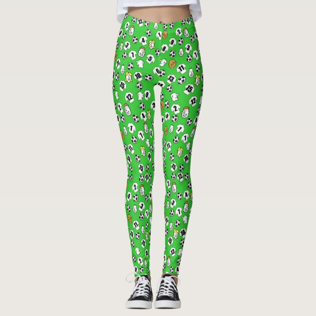 Football Design with Shirts in White Leggings (Front)