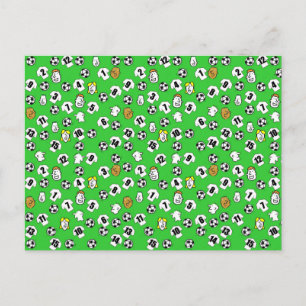 Football Design with White Shirts Postcard