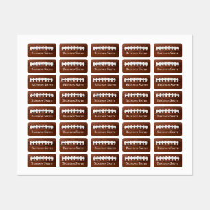 Football Designs Name Tags Labels