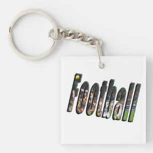 Football Dimensional Logo, Keychain