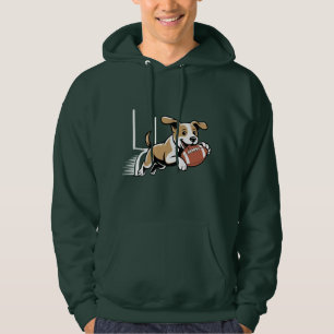 Football dog bolting across the 50 hoodie