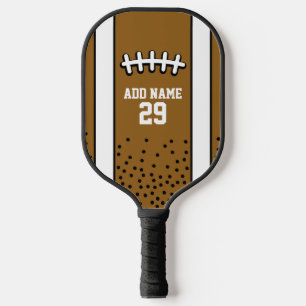 Football Drawing with Sports Name and Number Pickleball Paddle