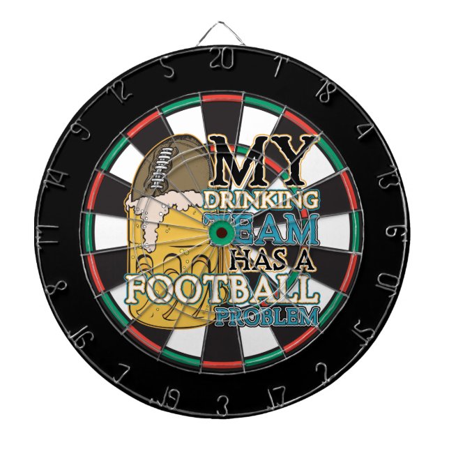 Football Drinking Team Dartboard With Darts (Front)