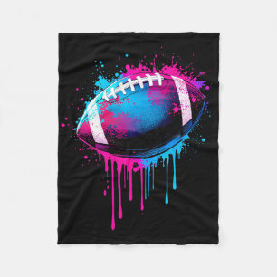 Football Drip For Boys Tie Dye Colorful Football G Fleece Blanket
